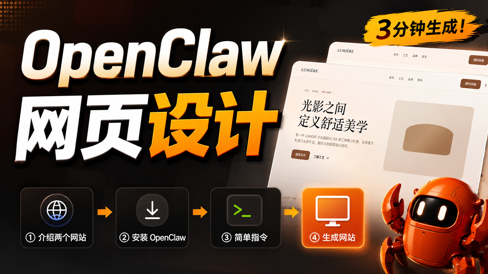 OpenClaw 网页设计教程：用 open-design-artifacts 生成网站首页